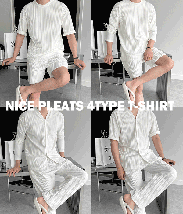 나이스 플리츠 4TYPE 티셔츠(3color)
