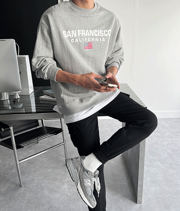 샌프란시스코 오버핏 맨투맨(4color)